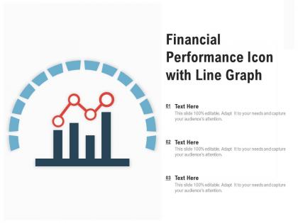 Financial performance icon with line graph