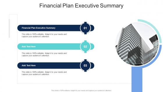 Financial Plan Executive Summary In PowerPoint And Google Slides Cpb