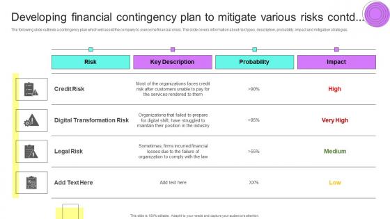 Financial Planning Analysis Guide Small Large Businesses Developing Financial Contingency Plan Mitigate Contd