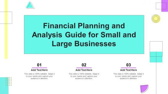 Financial Planning And Analysis Guide For Small And Financial Planning Analysis Guide Small Large Businesses