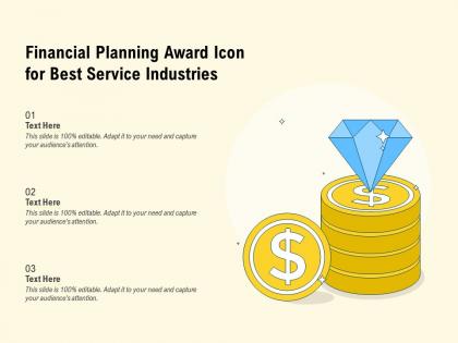 Financial planning award icon for best service industries