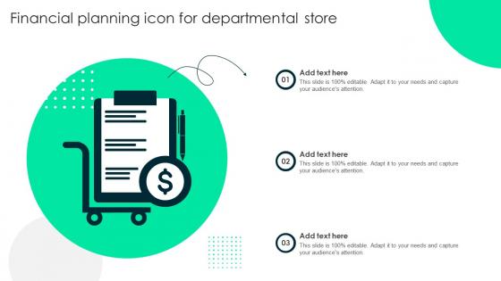 Financial Planning Icon For Departmental Store