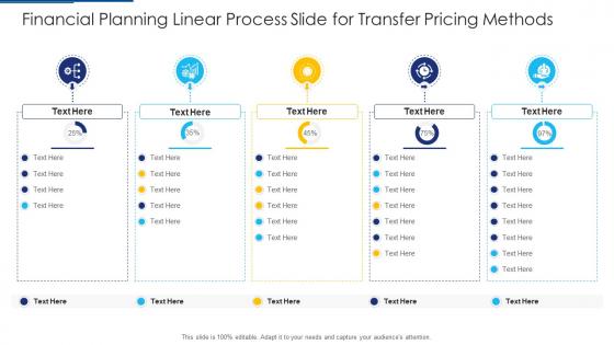 Financial Planning Linear Process Slide For Transfer Pricing Methods Infographic Template