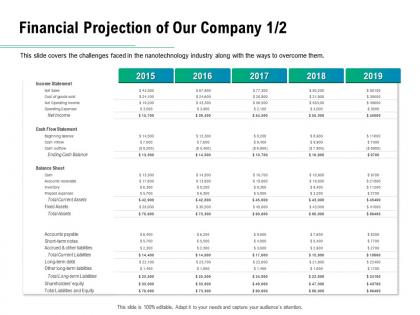 Financial projection of our company 2015 to 2019 ppt powerpoint presentation gallery example