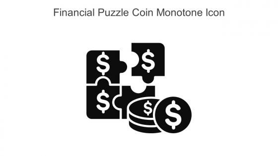 Financial Puzzle Coin Monotone Icon In Powerpoint Pptx Png And Editable Eps Format
