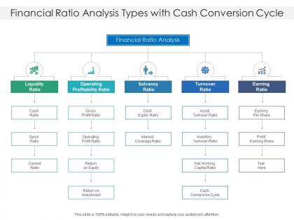 Financial ratio analysis types with cash conversion cycle