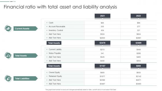 Financial Ratio With Total Asset And Liability Analysis