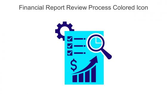 Financial Report Review Process Colored Icon In Powerpoint Pptx Png And Editable Eps Format