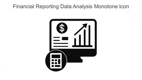 Financial Reporting Data Analysis Monotone Icon In Powerpoint Pptx Png And Editable Eps Format
