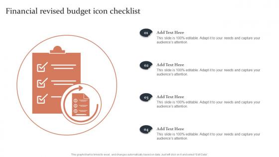 Financial Revised Budget Icon Checklist
