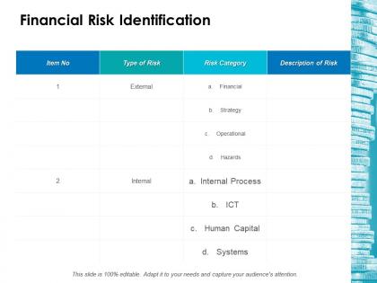 Financial risk identification ppt layouts example file