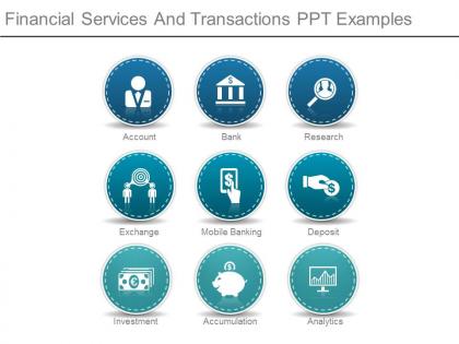 Financial services and transactions ppt examples