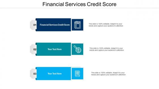 Financial services credit score ppt powerpoint presentation visual aids ideas cpb