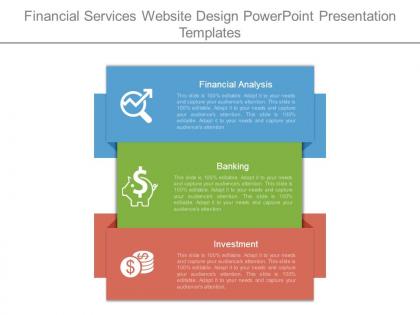 Financial services website design powerpoint presentation templates