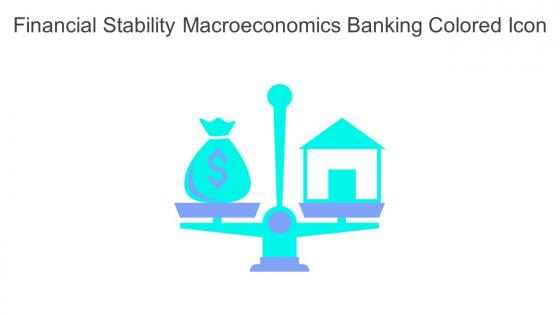 Financial Stability Macroeconomics Banking Colored Icon In Powerpoint Pptx Png And Editable Eps Format