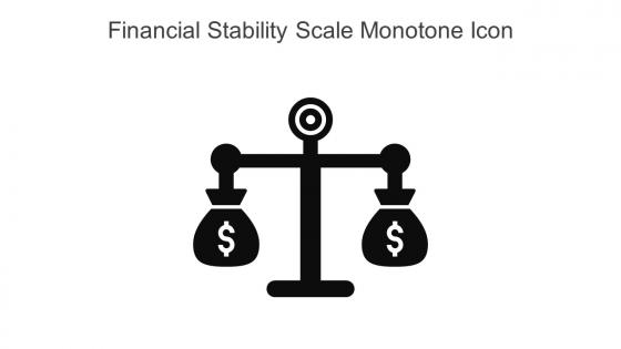 Financial Stability Scale Monotone Icon In Powerpoint Pptx Png And Editable Eps Format
