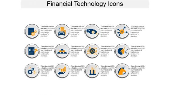 Financial technology icons