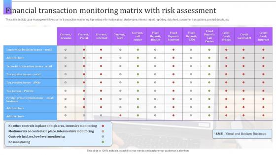 Financial Transaction Monitoring Matrix With Risk Assessment