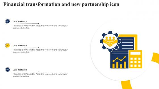 Financial Transformation And New Partnership Icon
