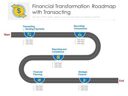 Financial transformation roadmap with transacting