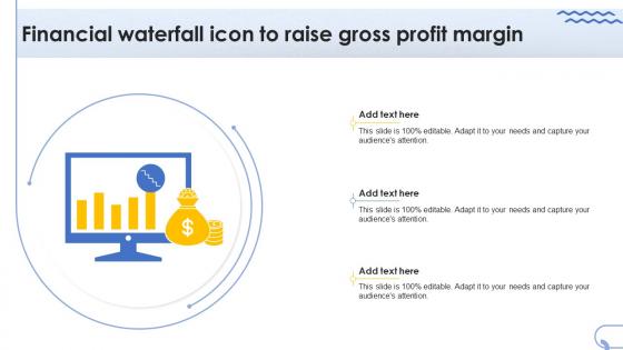 Financial Waterfall Icon To Raise Gross Profit Margin