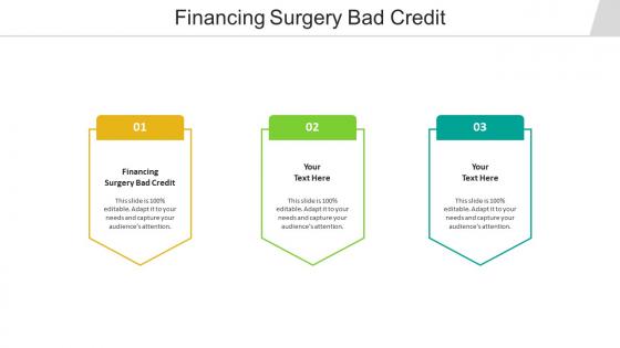 Financing surgery bad credit ppt powerpoint presentation slides demonstration cpb