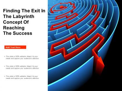 Finding the exit in the labyrinth concept of reaching the success