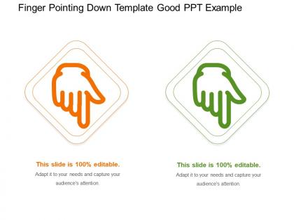 Finger pointing down template good ppt example
