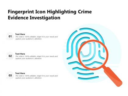 Fingerprint icon highlighting crime evidence investigation