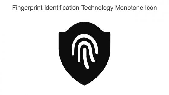 Fingerprint Identification Technology Monotone Icon In Powerpoint Pptx Png And Editable Eps Format