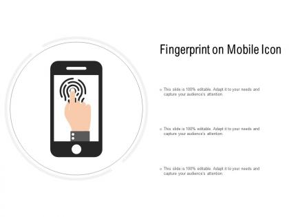 Fingerprint on mobile icon