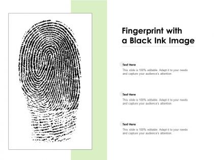 Fingerprint with a black ink image