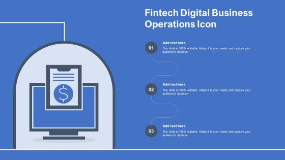 Fintech Digital Business Operations Icon