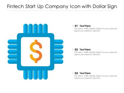 Fintech start up company icon with dollar sign