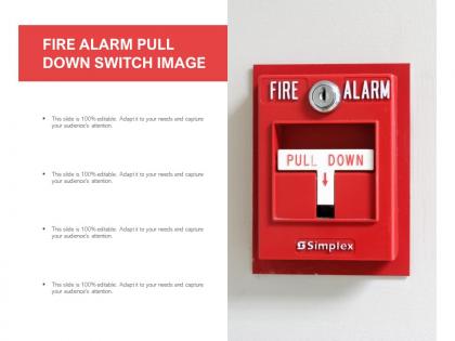 Fire alarm pull down switch image