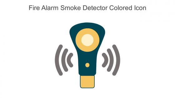 Fire Alarm Smoke Detector Colored Icon In Powerpoint Pptx Png And Editable Eps Format