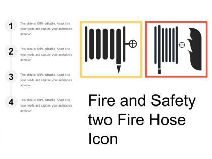 Fire and safety two fire hose icon