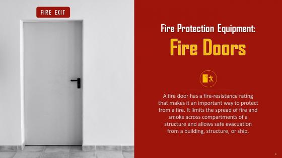 Fire Doors As Protection Equipment At Workplaces Training Ppt