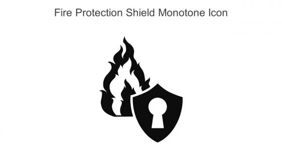 Fire Protection Shield Monotone Icon In Powerpoint Pptx Png And Editable Eps Format
