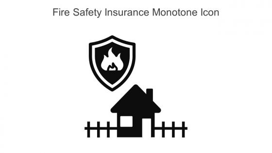 Fire Safety Insurance Monotone Icon In Powerpoint Pptx Png And Editable Eps Format