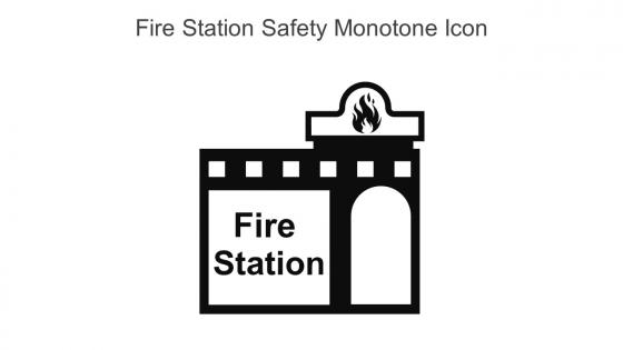 Fire Station Safety Monotone Icon In Powerpoint Pptx Png And Editable Eps Format