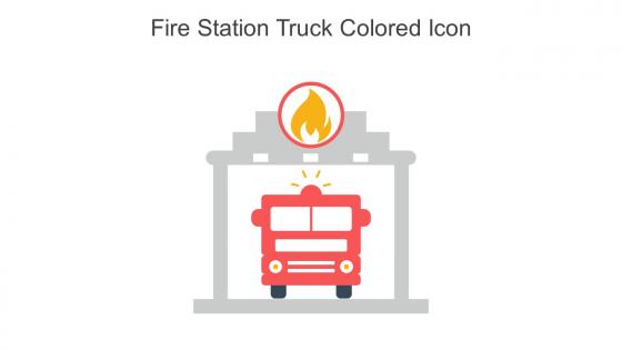 Fire Station Truck Colored Icon In Powerpoint Pptx Png And Editable Eps Format
