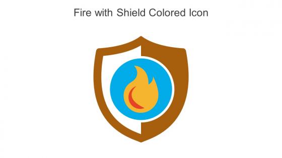 Fire With Shield Colored Icon In Powerpoint Pptx Png And Editable Eps Format