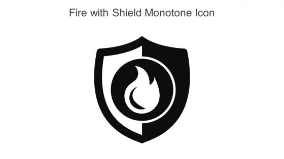 Fire With Shield Monotone Icon In Powerpoint Pptx Png And Editable Eps Format