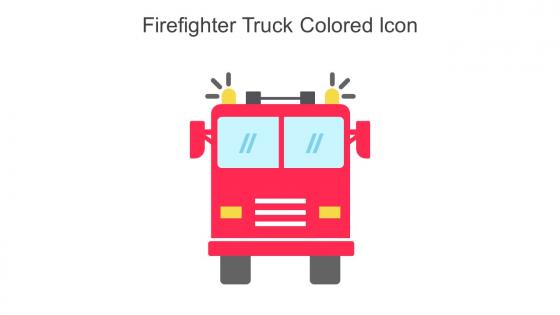 Firefighter Truck Colored Icon In Powerpoint Pptx Png And Editable Eps Format