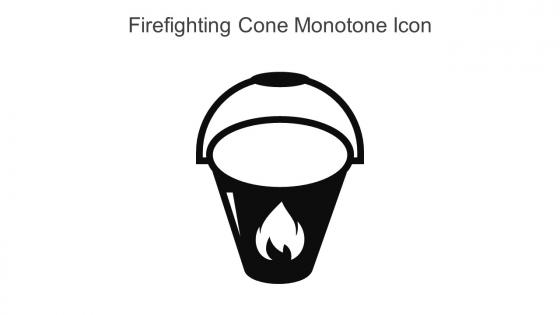 Firefighting Cone Monotone Icon In Powerpoint Pptx Png And Editable Eps Format