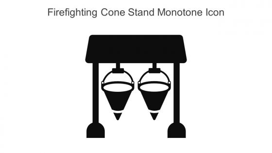 Firefighting Cone Stand Monotone Icon In Powerpoint Pptx Png And Editable Eps Format