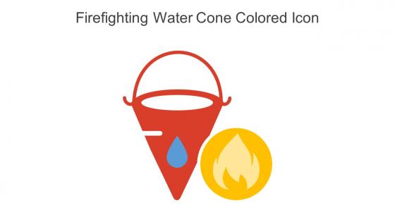 Firefighting Water Cone Colored Icon In Powerpoint Pptx Png And Editable Eps Format