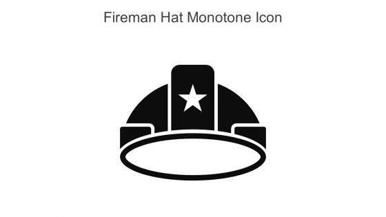 Fireman Hat Monotone Icon In Powerpoint Pptx Png And Editable Eps Format