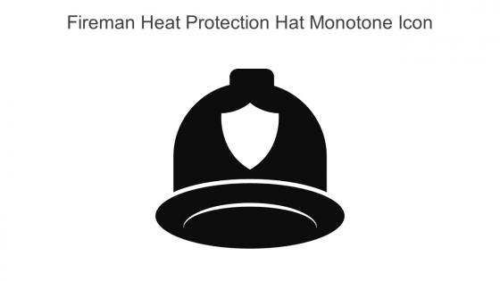 Fireman Heat Protection Hat Monotone Icon In Powerpoint Pptx Png And Editable Eps Format